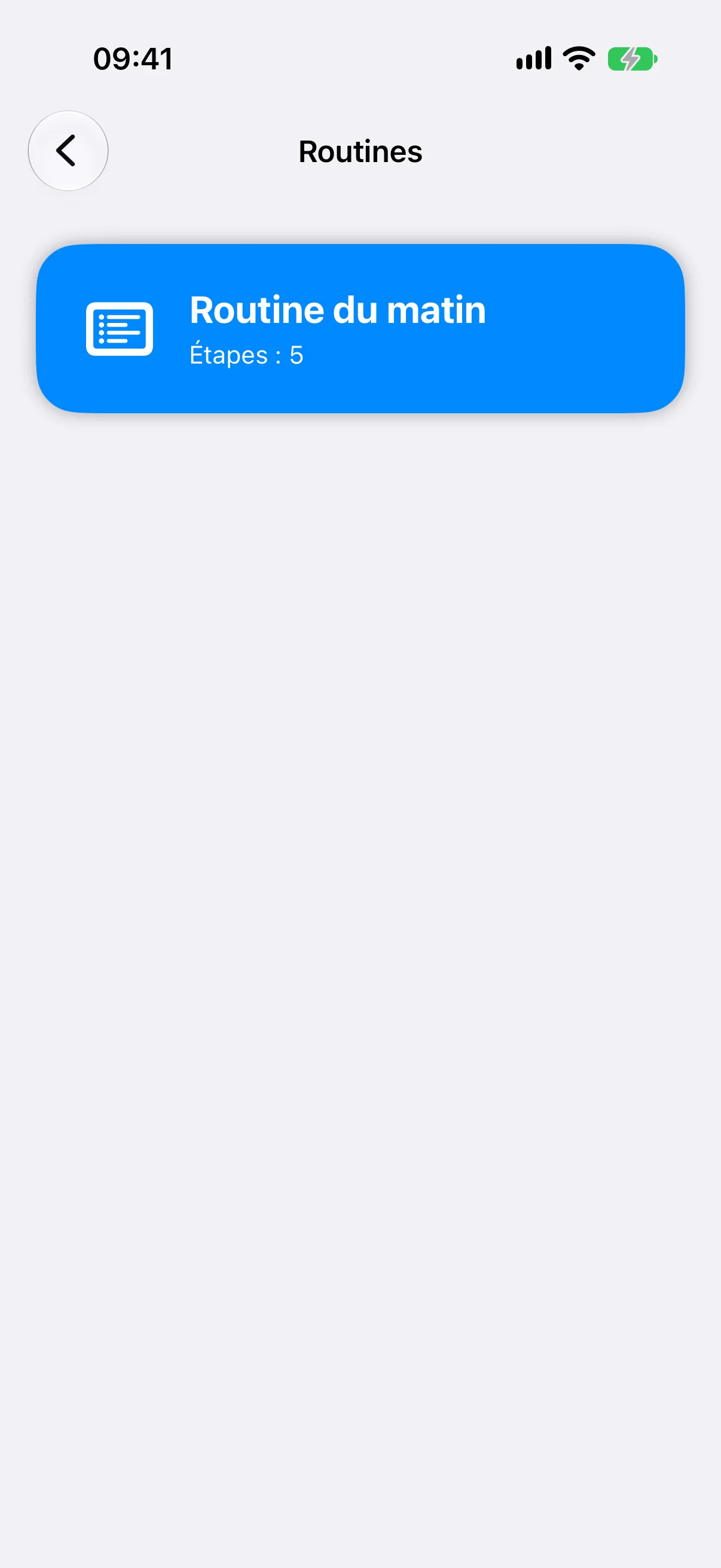 La liste des routines