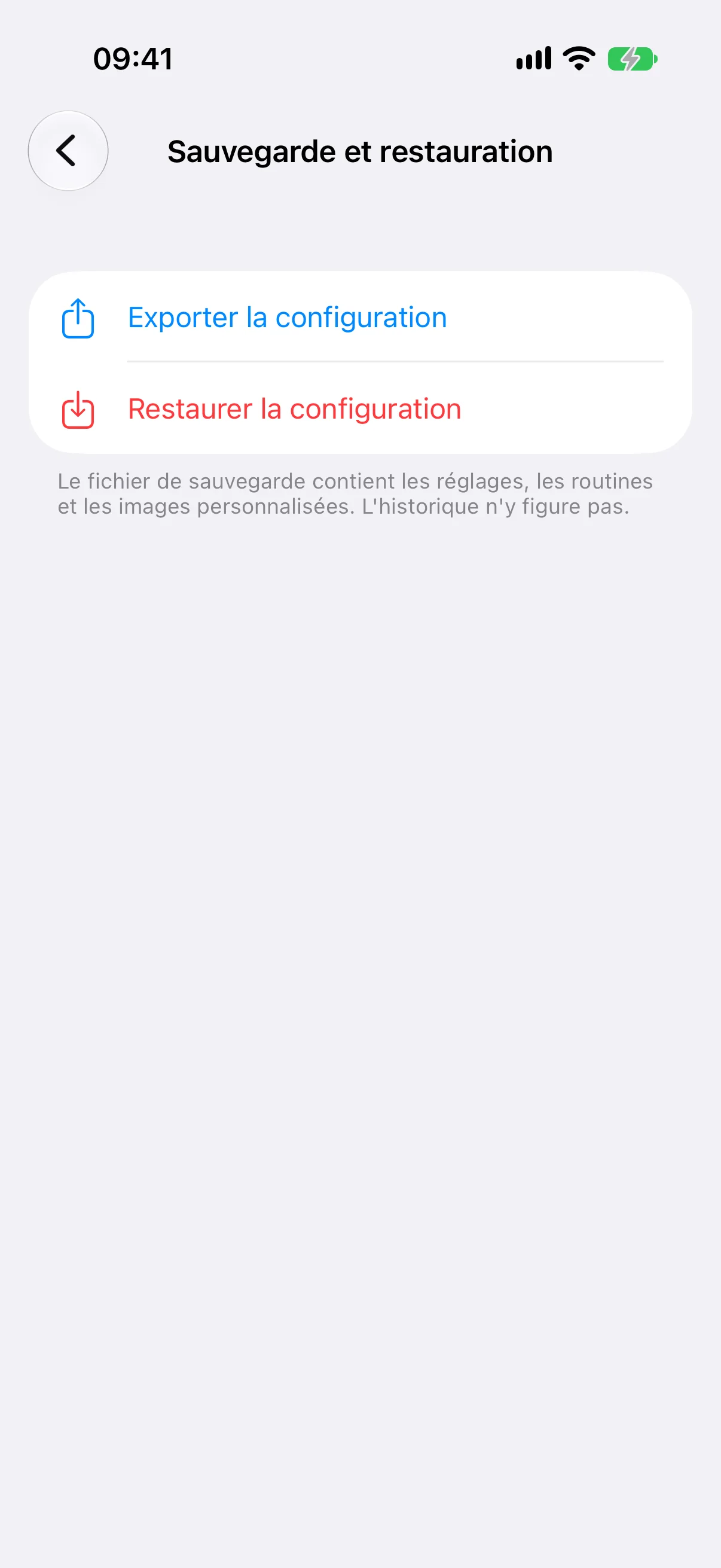 Sauvegarde et restauration