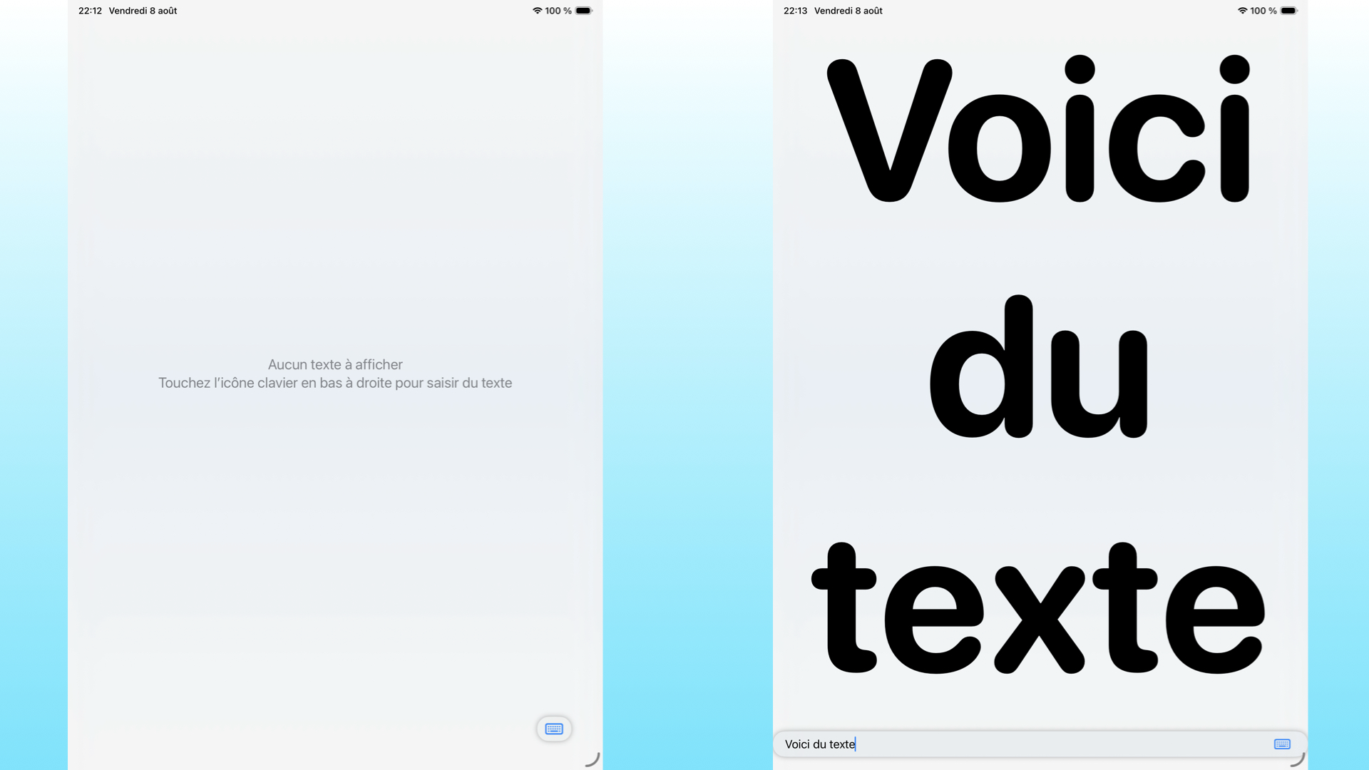 Saisie de texte