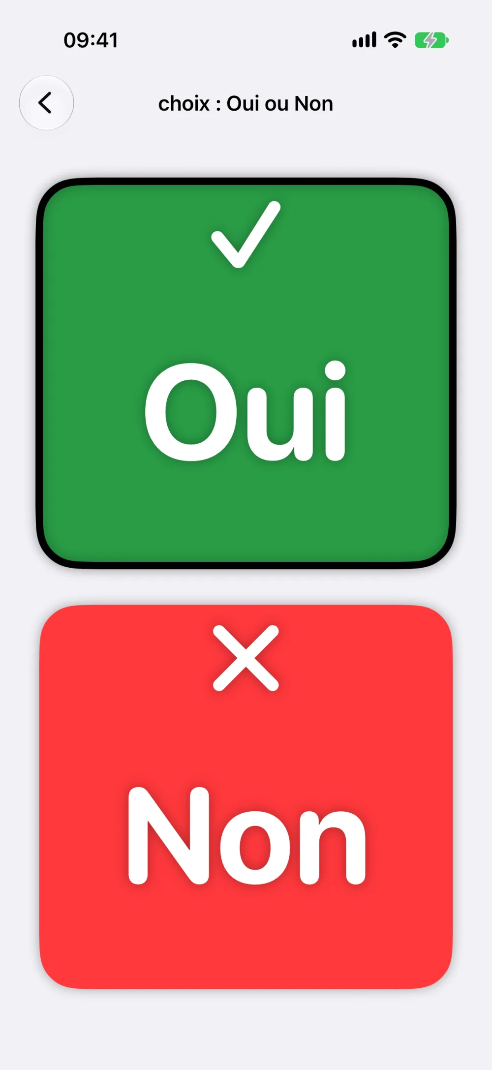 La grille Oui / Non