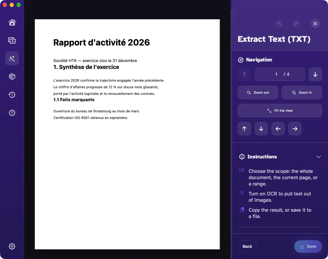 Text extraction