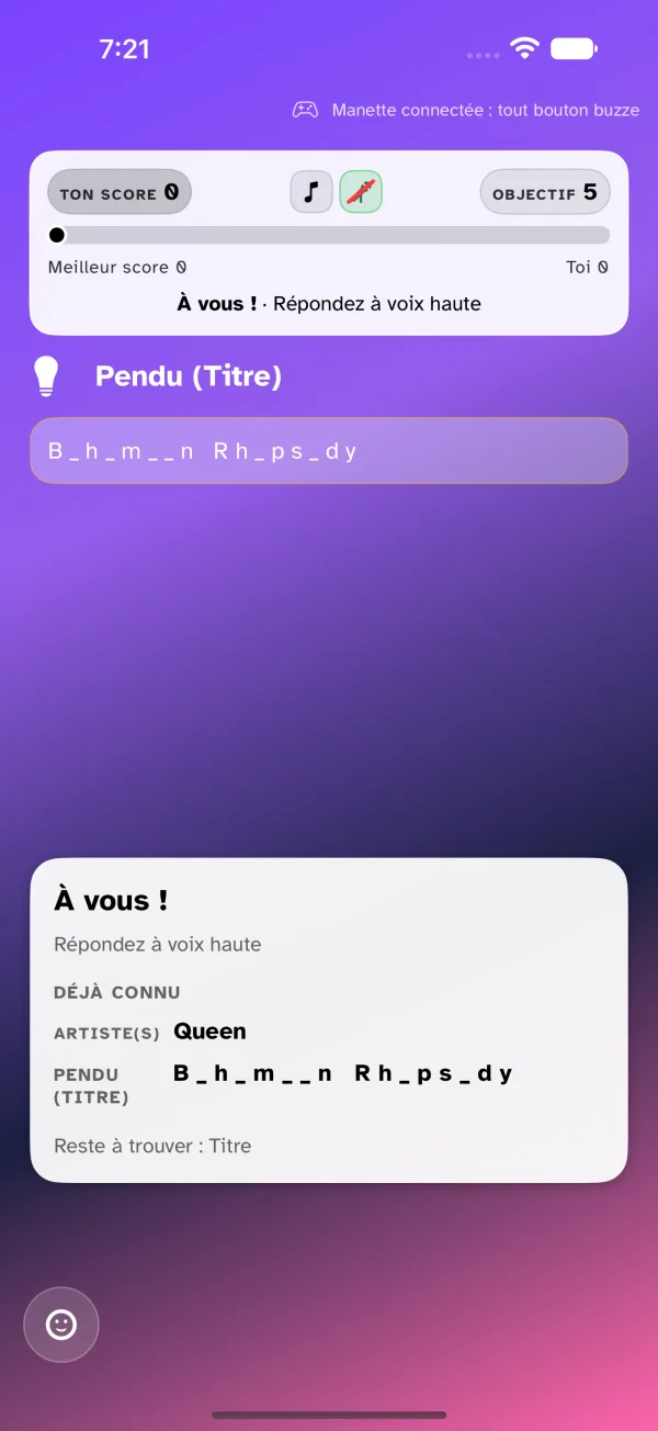 Le pense-bête à la place du buzzer