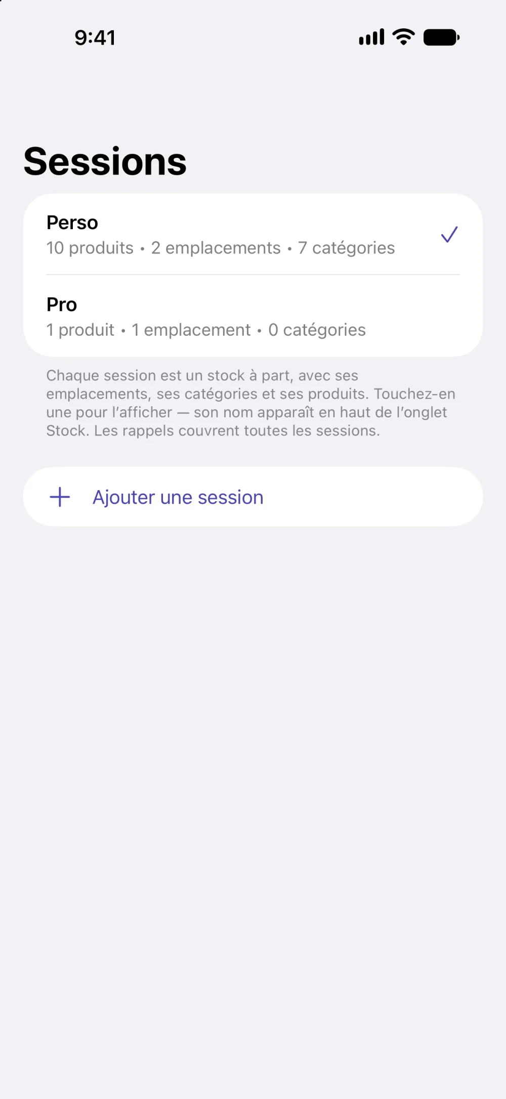 Les sessions